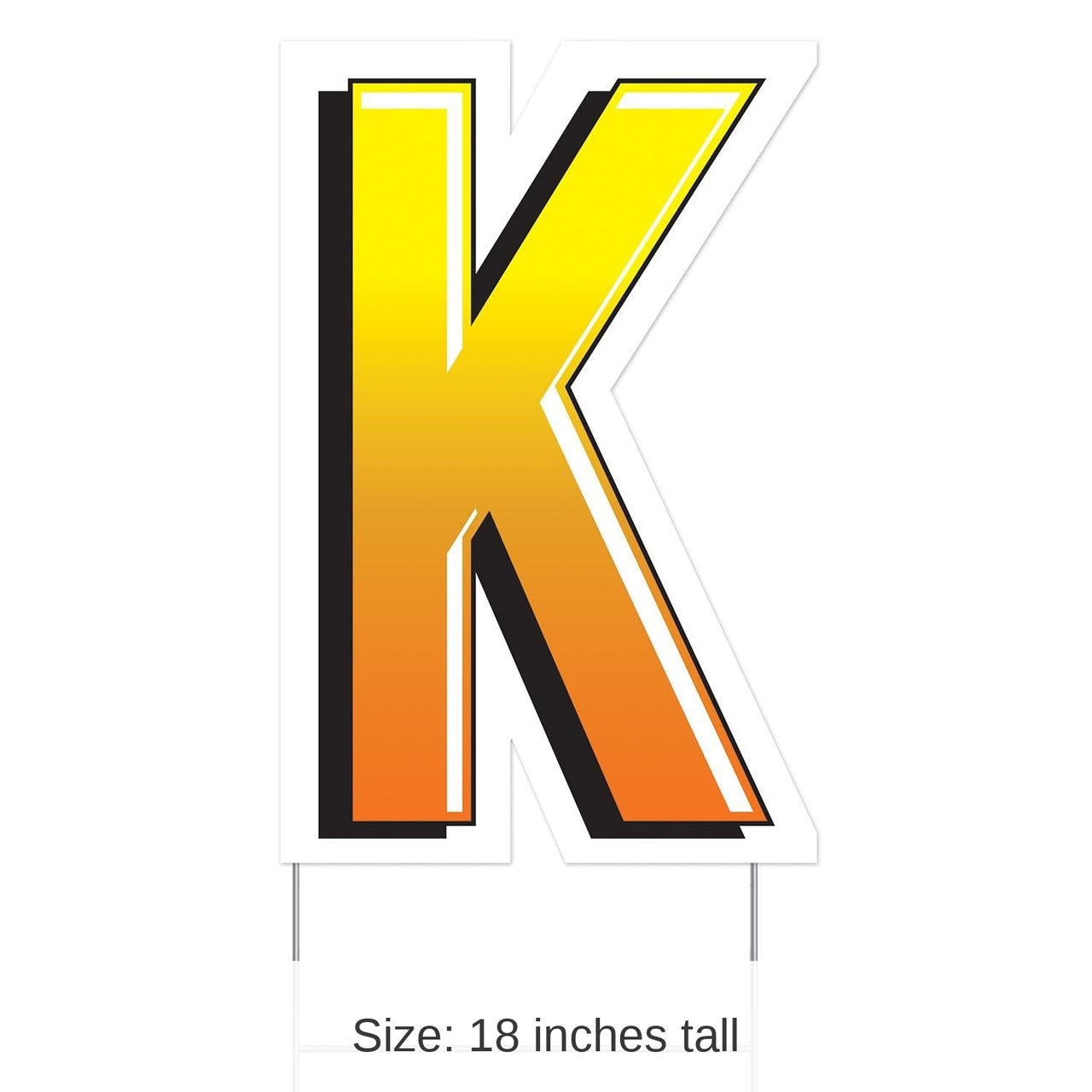 3 Pack Bulk Plastic K Party Yard Sign