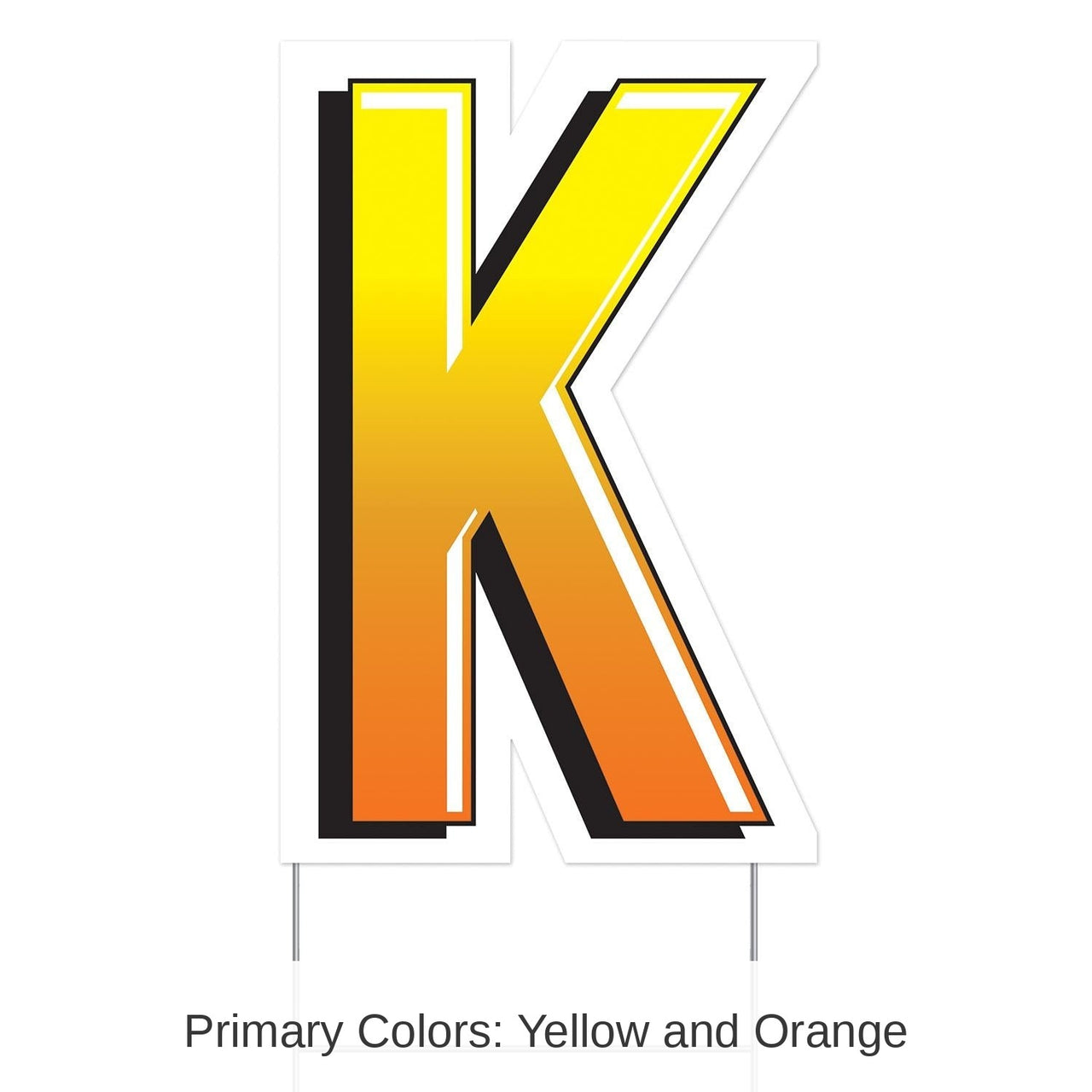 3 Pack Bulk Plastic K Party Yard Sign