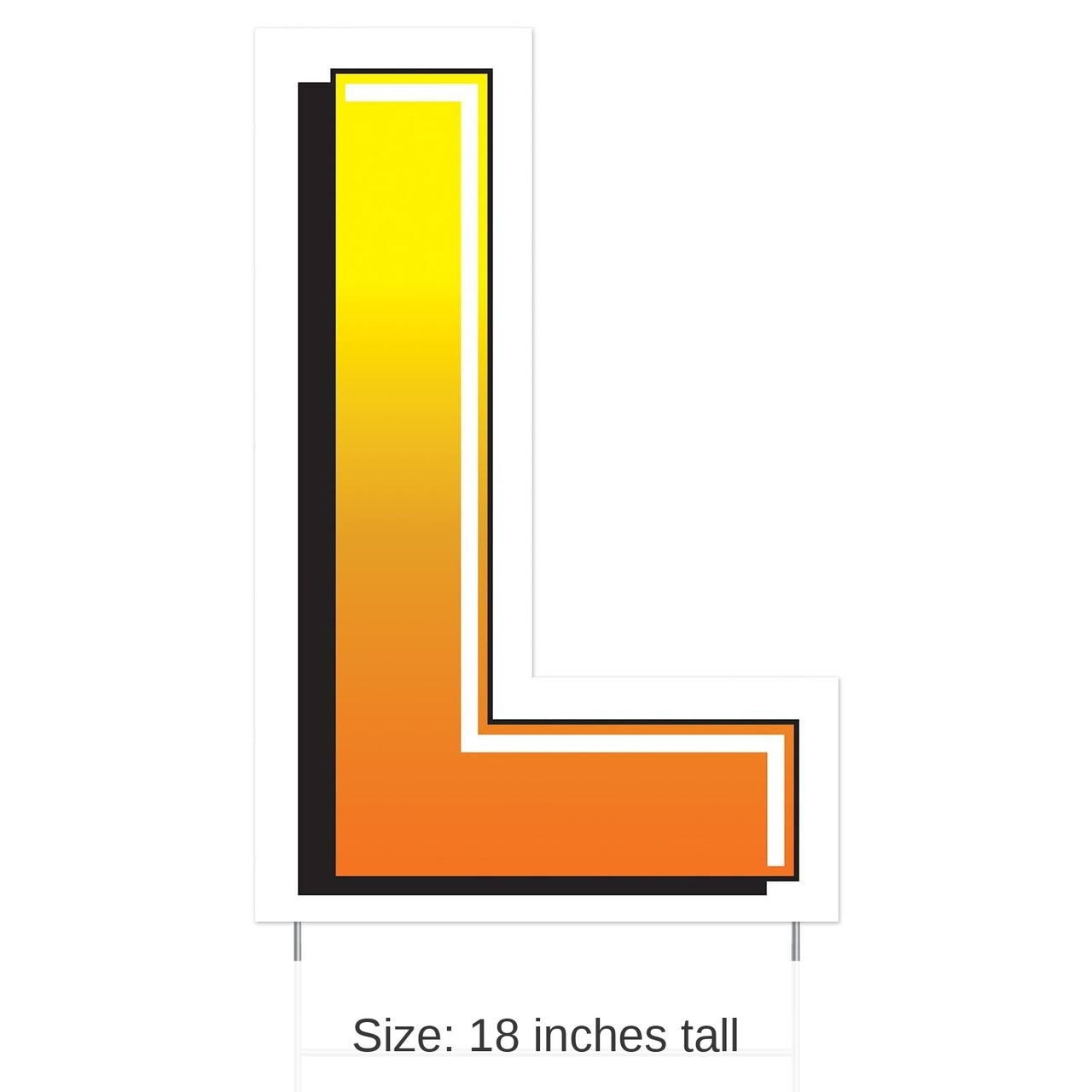 3 Pack Bulk Plastic L Party Yard Sign
