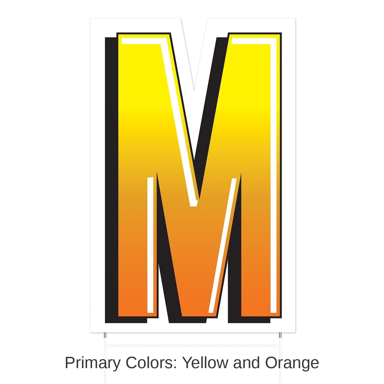 3 Pack Bulk Plastic M Party Yard Sign