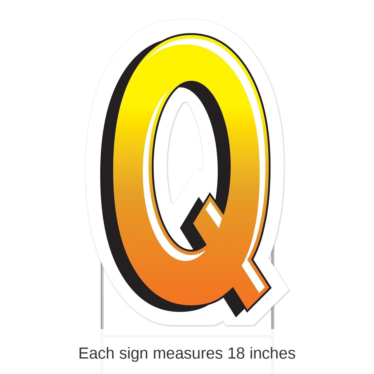 3 Pack Bulk Plastic Q Party Yard Sign