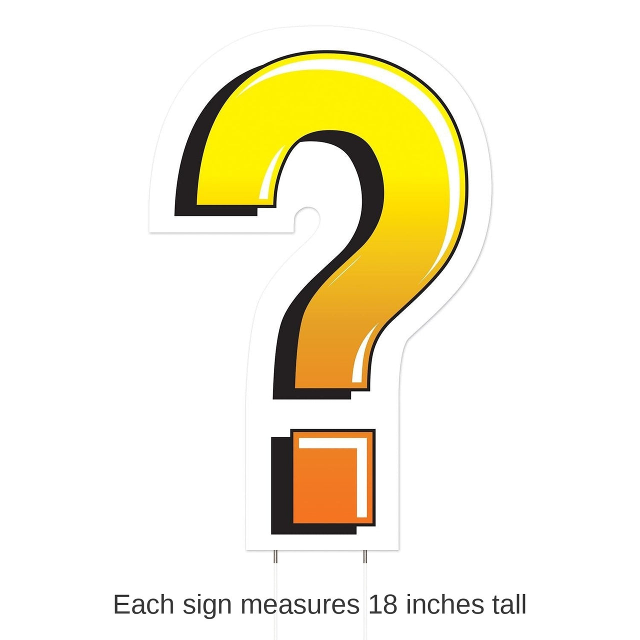 3 Pack Bulk Plastic Question Mark Party Yard Sign