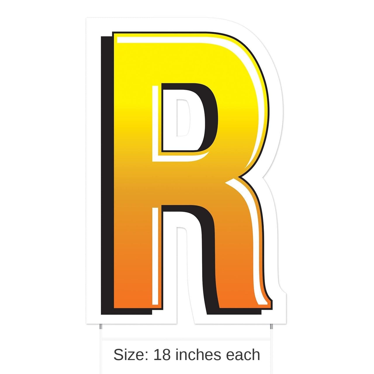 3 Pack Bulk Plastic R Party Yard Sign