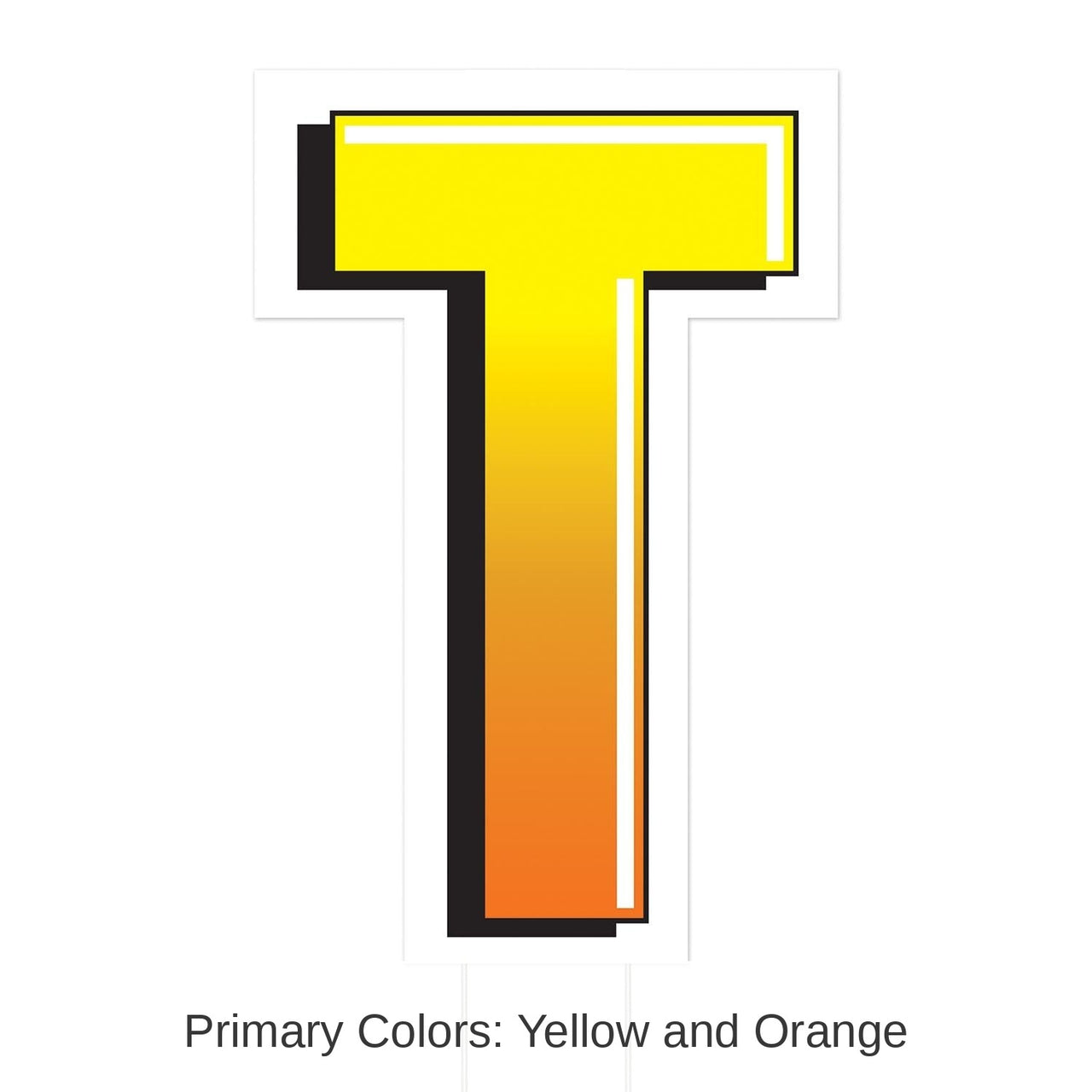 3 Pack Bulk Plastic T Party Yard Sign