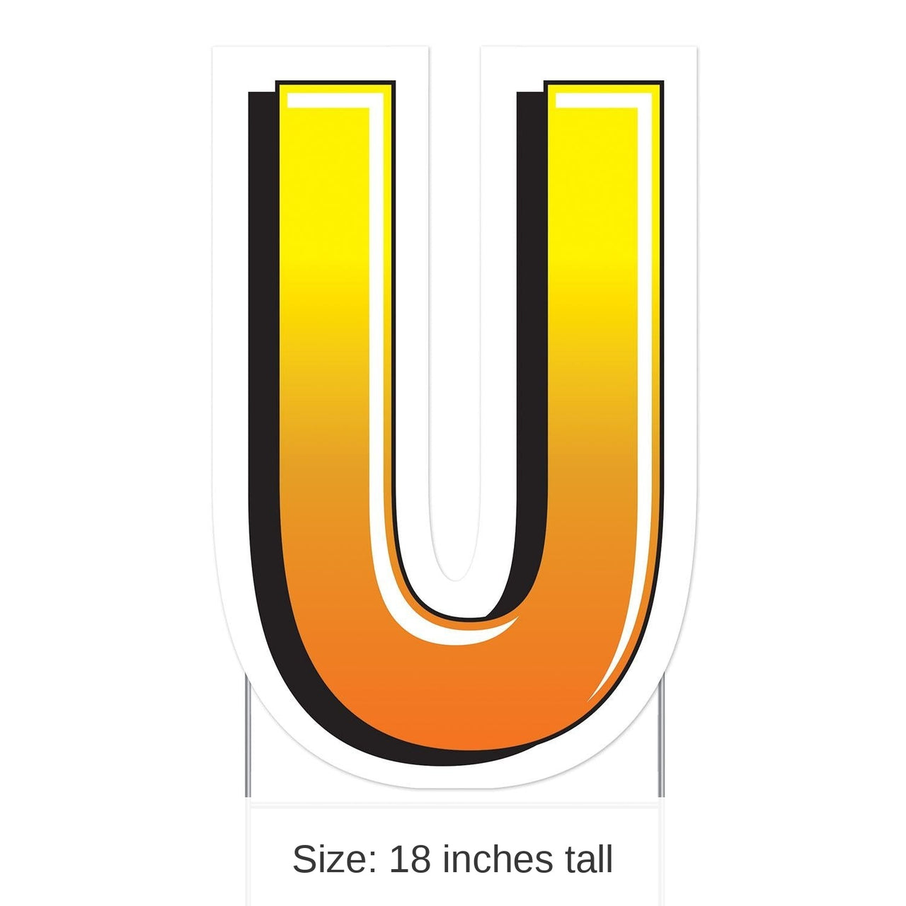 3 Pack Bulk Plastic U Party Yard Sign