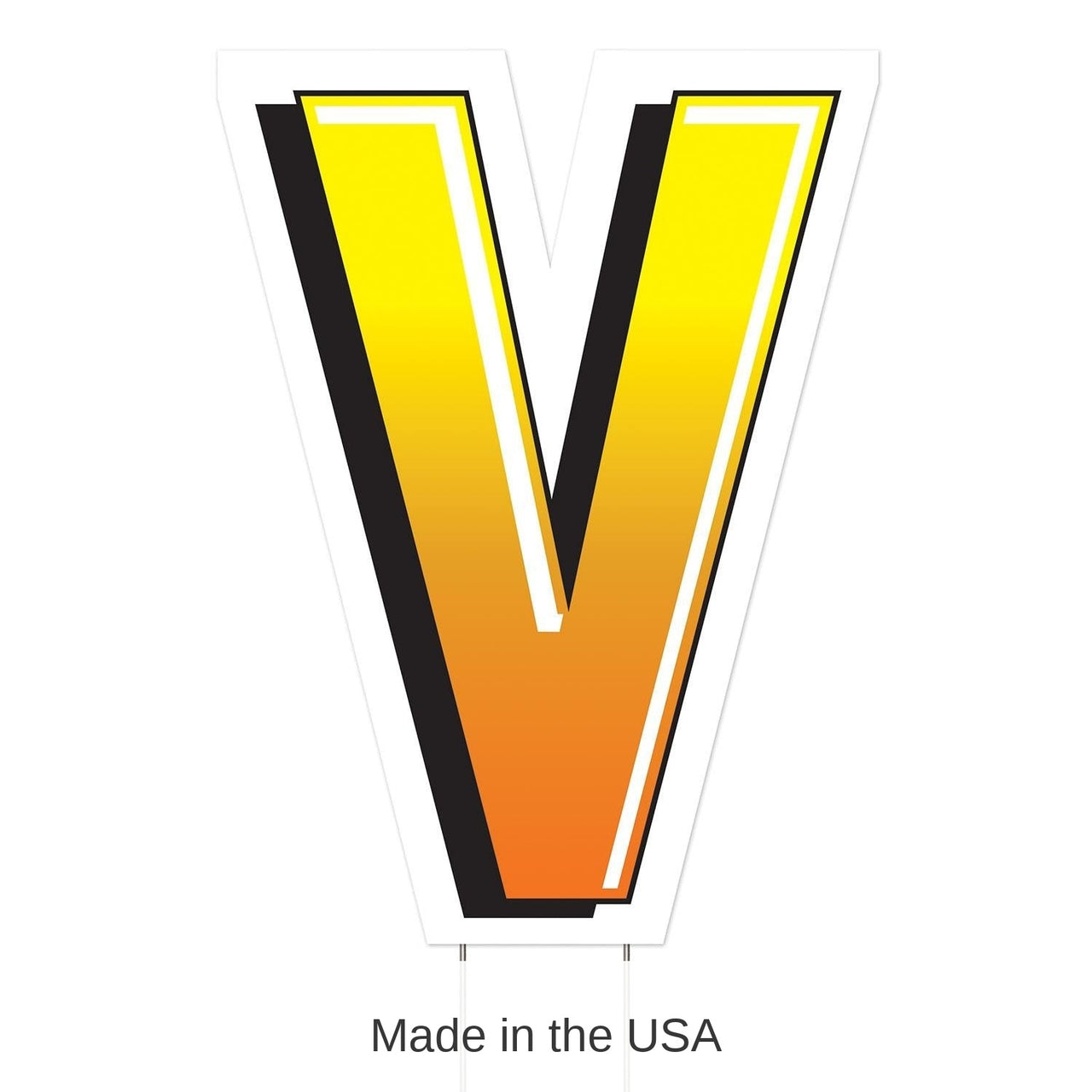 3 Pack Bulk Plastic V Party Yard Sign