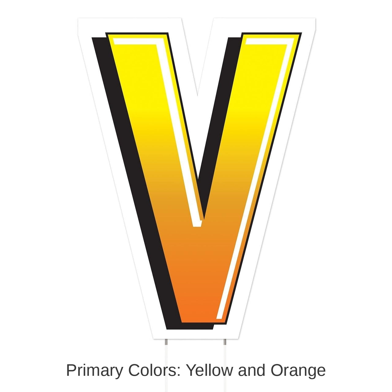 3 Pack Bulk Plastic V Party Yard Sign