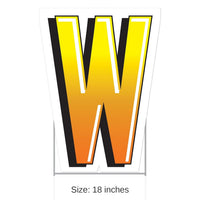3 Pack Bulk Plastic W Party Yard Sign