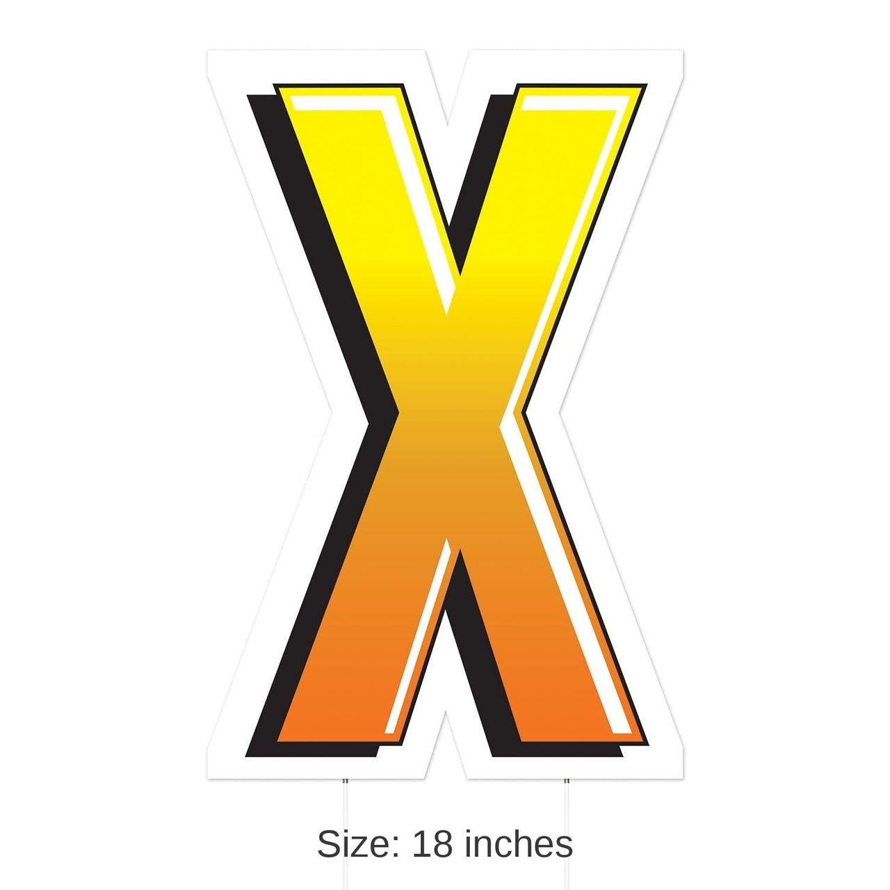 3 Pack Bulk Plastic X Party Yard Sign