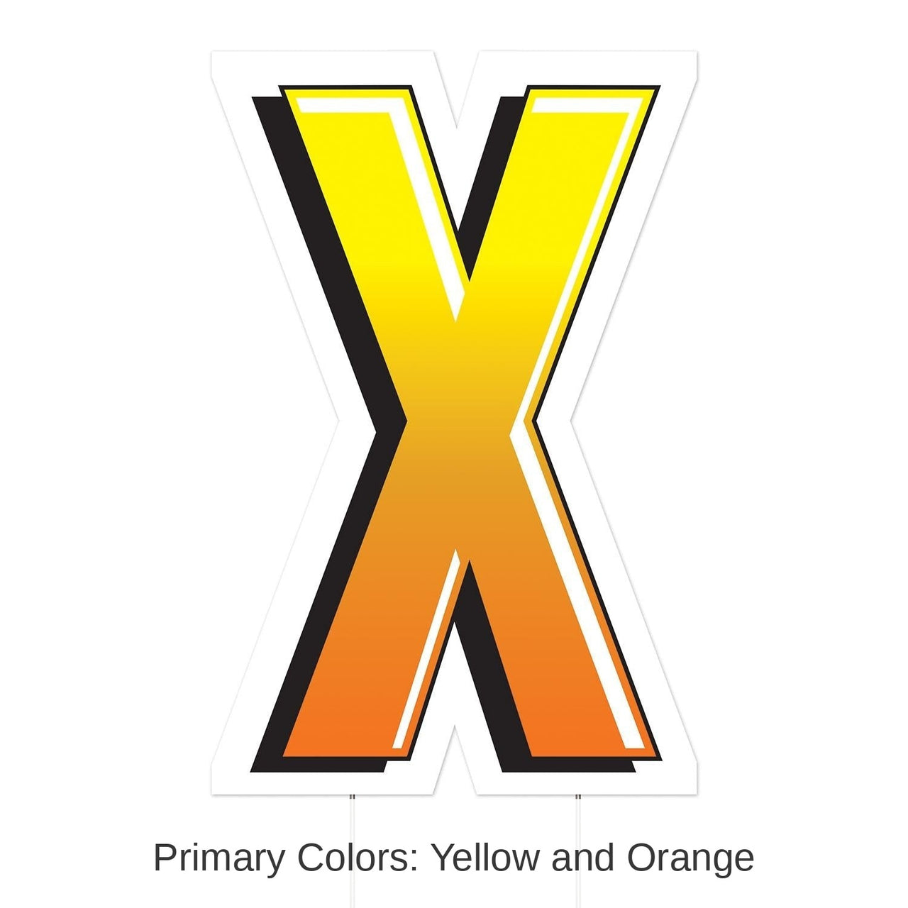 3 Pack Bulk Plastic X Party Yard Sign