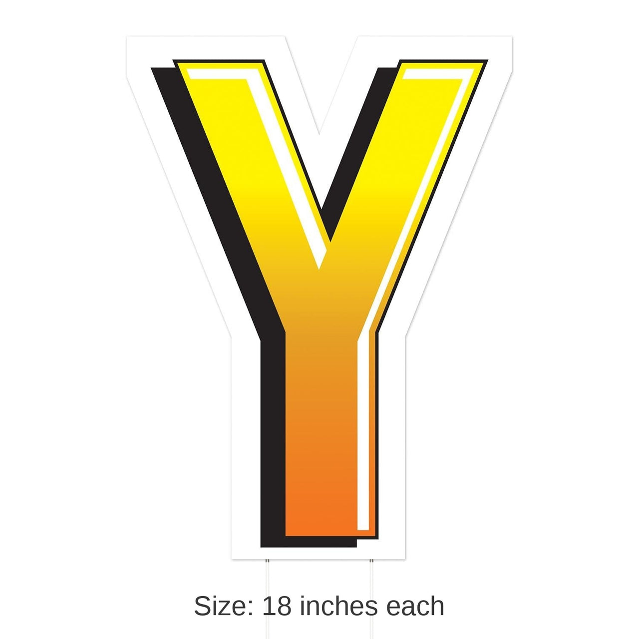 3 Pack Bulk Plastic Y Party Yard Sign