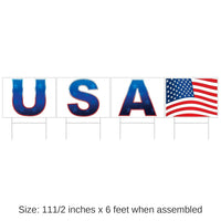 6 Pack Bulk Plastic USA Party Yard Sign