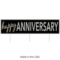 6 Pack Bulk Plastic Jumbo Happy Anniv Yard Sign