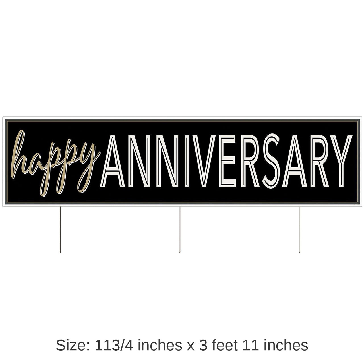 6 Pack Bulk Plastic Jumbo Happy Anniv Yard Sign