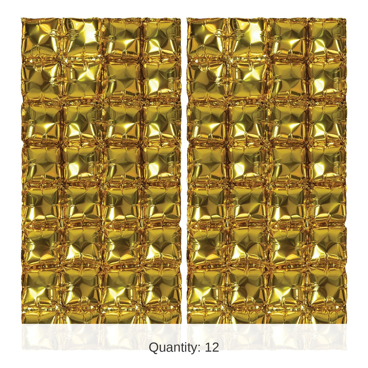 12 Pack Bulk Gold Foil Party Balloon Backdrops