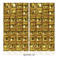 12 Pack Bulk Gold Foil Party Balloon Backdrops