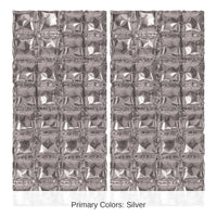 12 Pack Bulk Silver Foil Party Balloon Backdrops