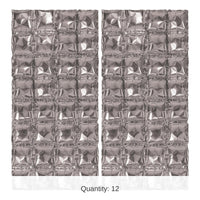 12 Pack Bulk Silver Foil Party Balloon Backdrops