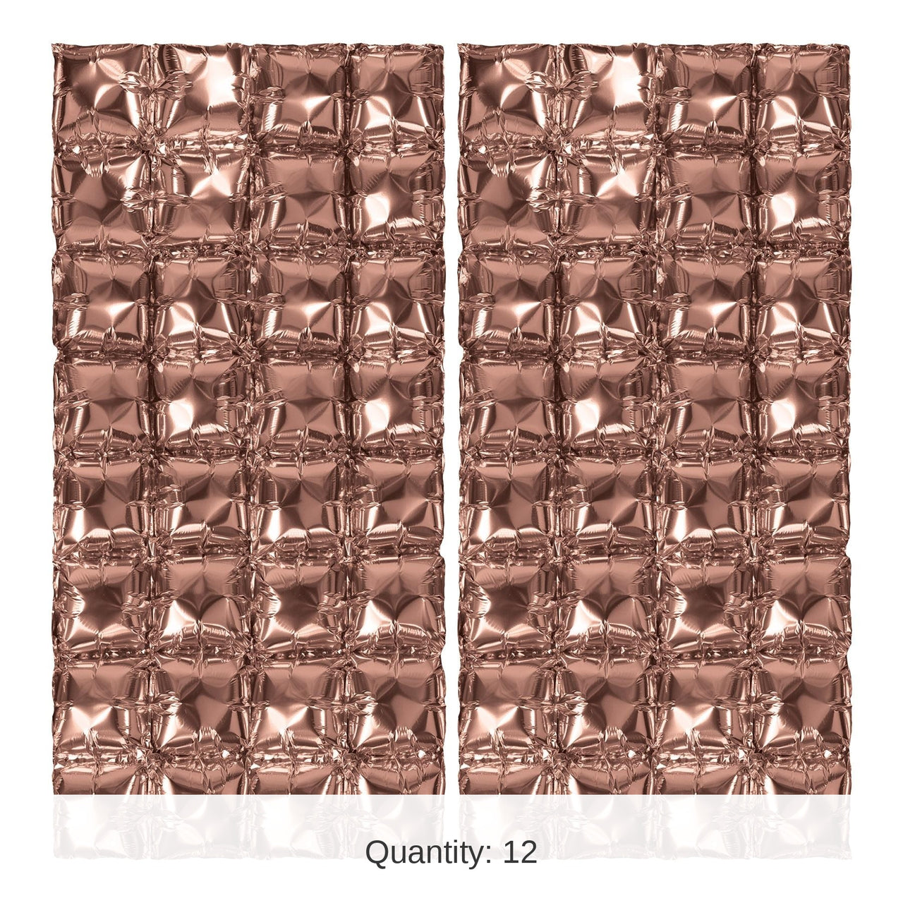 12 Pack Bulk Rose Gold Foil Party Balloon Backdrops