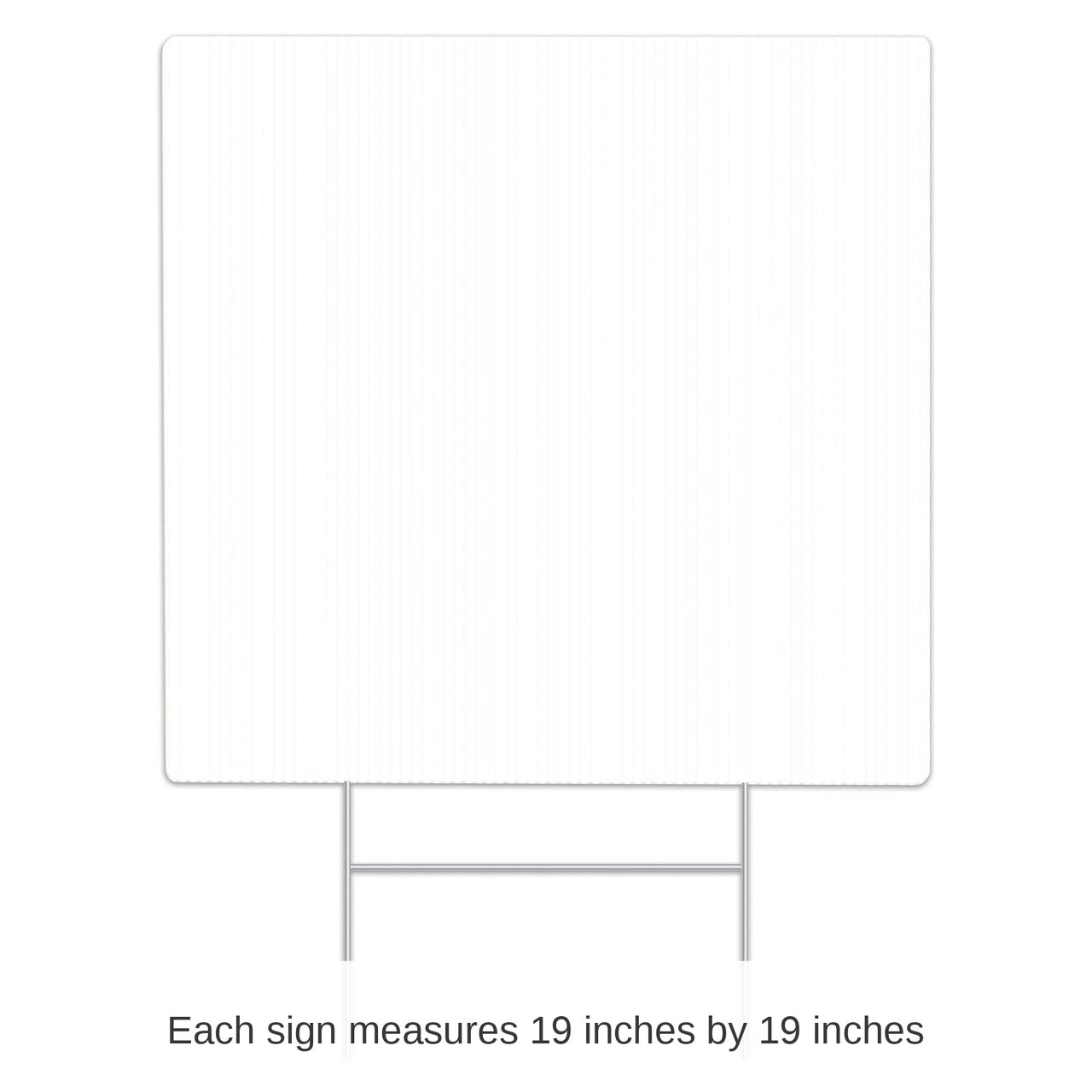 6 Pack Bulk Plastic Blank Party Yard Sign