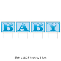 6 Pack Bulk Plastic Baby Yard Sign- Blue
