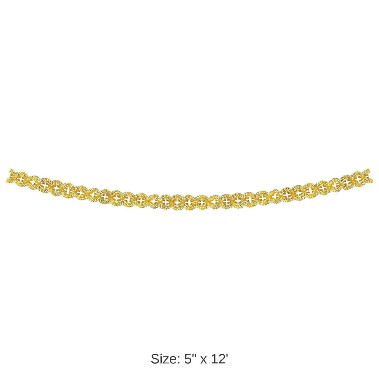 12 Pack Bulk Metallic Party Garland - Gold