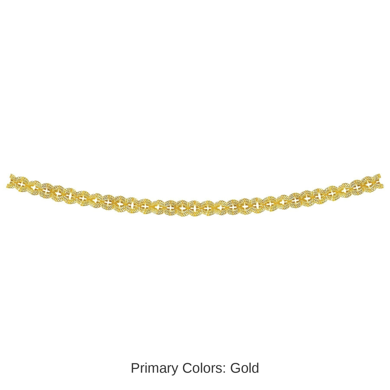 12 Pack Bulk Metallic Party Garland - Gold