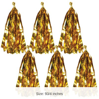 72 Pack Bulk Metallic Party Tassels - gold