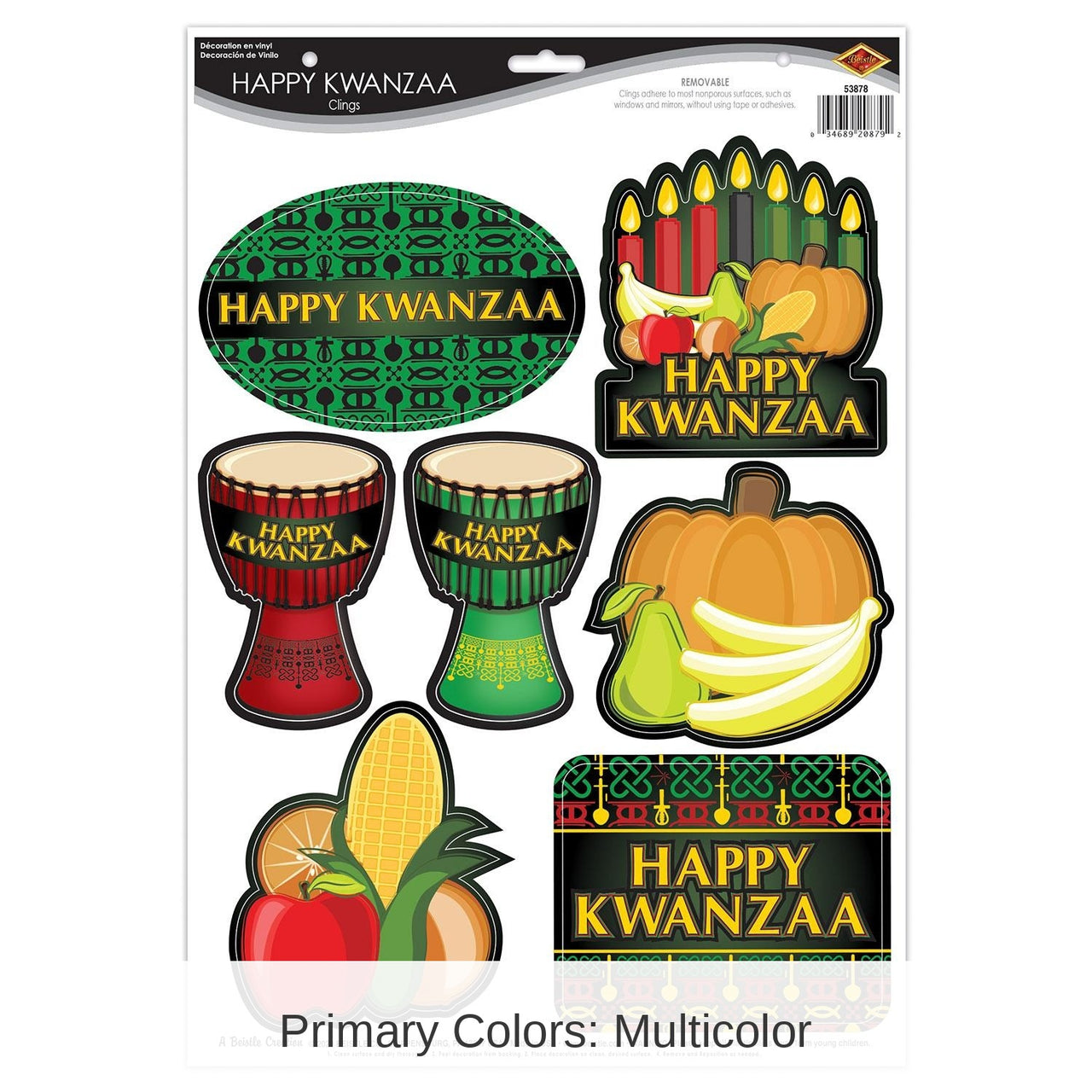 84 Piece Bulk Happy Kwanzaa Clings