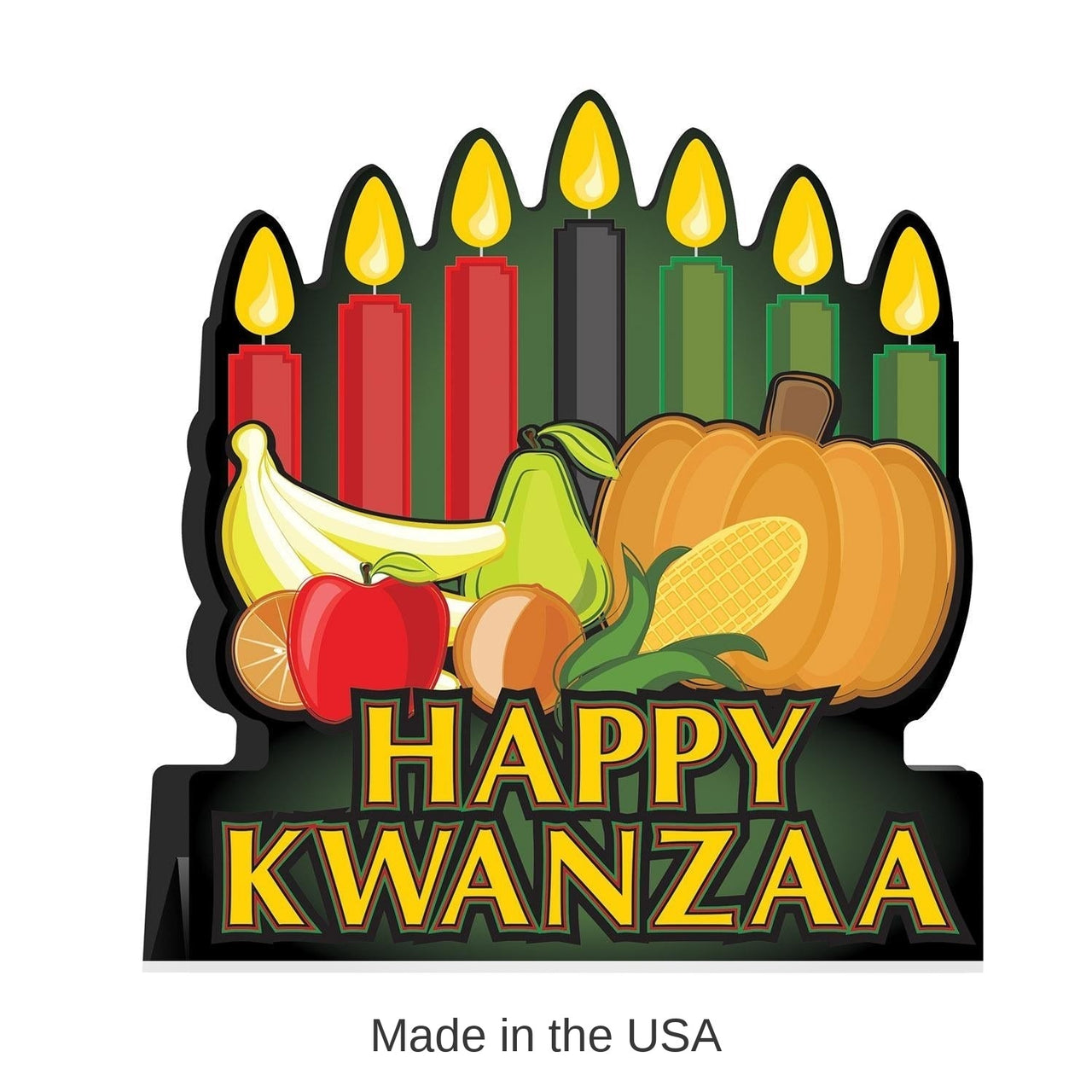 12 Pack Bulk 3-D Happy Kwanzaa Centerpiece