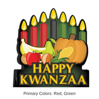 12 Pack Bulk 3-D Happy Kwanzaa Centerpiece
