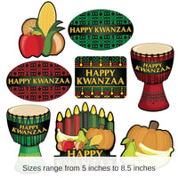 96 Pack Bulk Happy Kwanzaa Cutouts