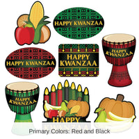 96 Pack Bulk Happy Kwanzaa Cutouts