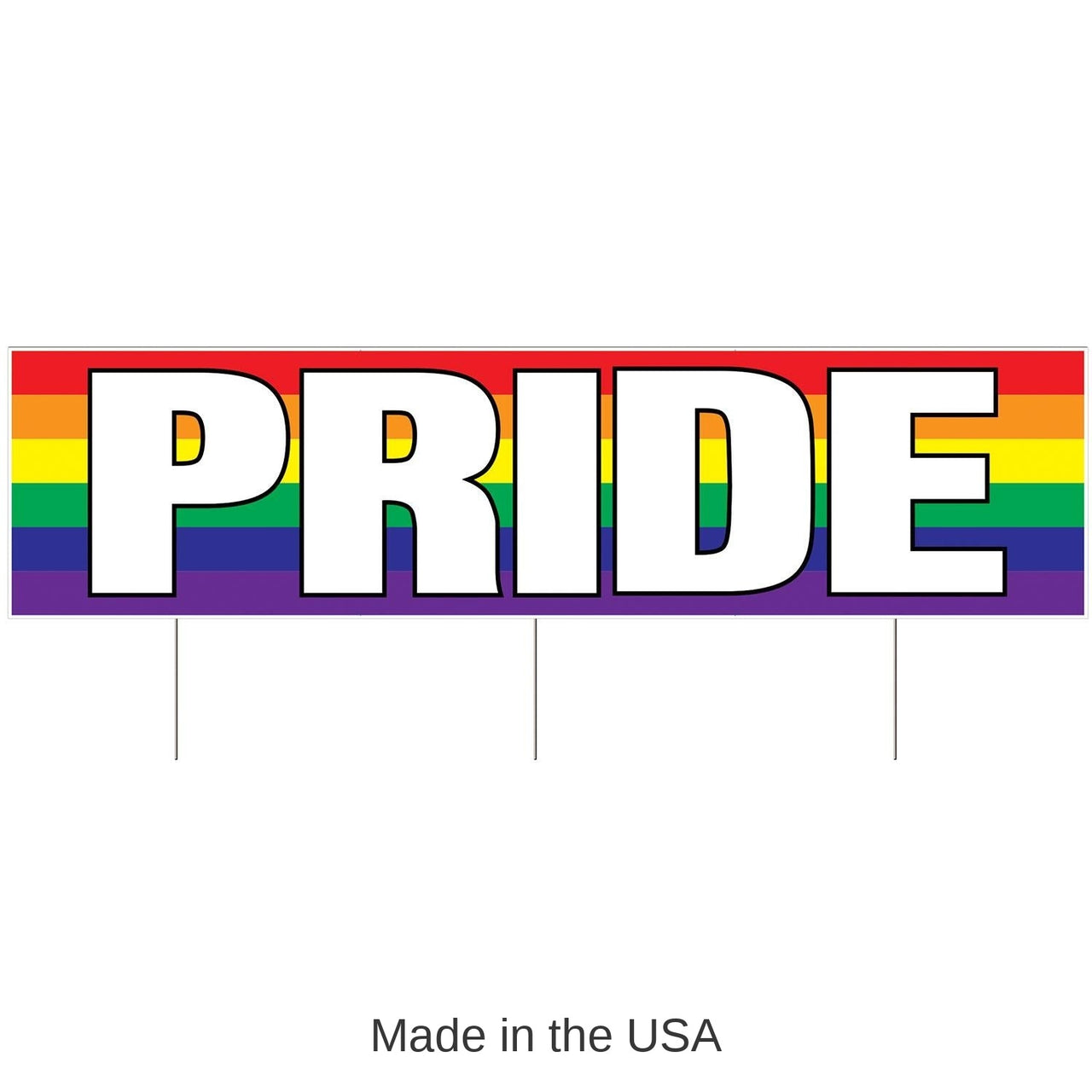 6 Pack Bulk Plastic Jumbo Pride Party Yard Sign