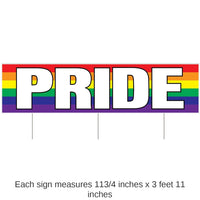 6 Pack Bulk Plastic Jumbo Pride Party Yard Sign