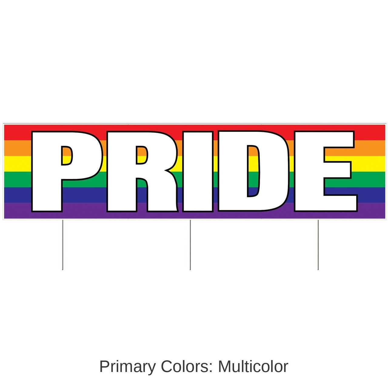 6 Pack Bulk Plastic Jumbo Pride Party Yard Sign