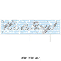 6 Pack Bulk Plastic Jumbo It's A Boy! Yard Sign