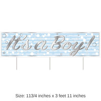 6 Pack Bulk Plastic Jumbo It's A Boy! Yard Sign