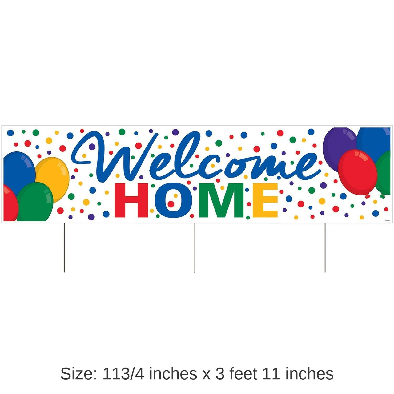 6 Pack Bulk Plastic Jumbo "Welcome Home" Party Yard Sign
