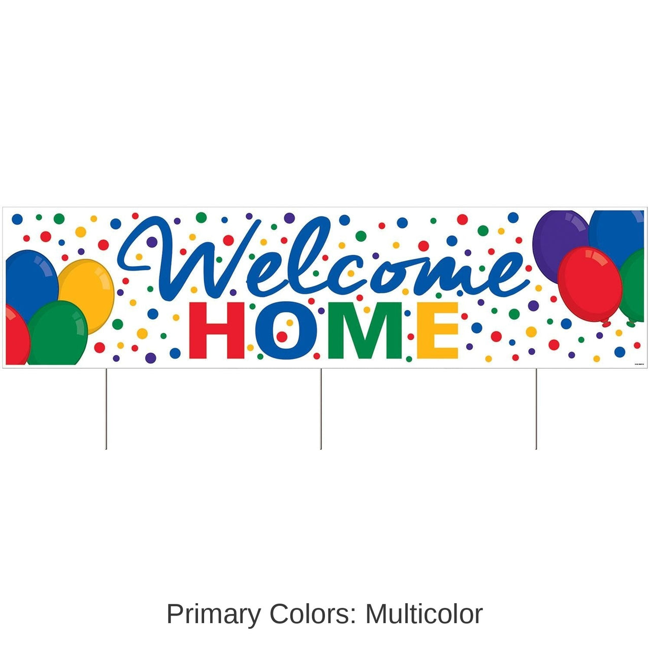 6 Pack Bulk Plastic Jumbo "Welcome Home" Party Yard Sign