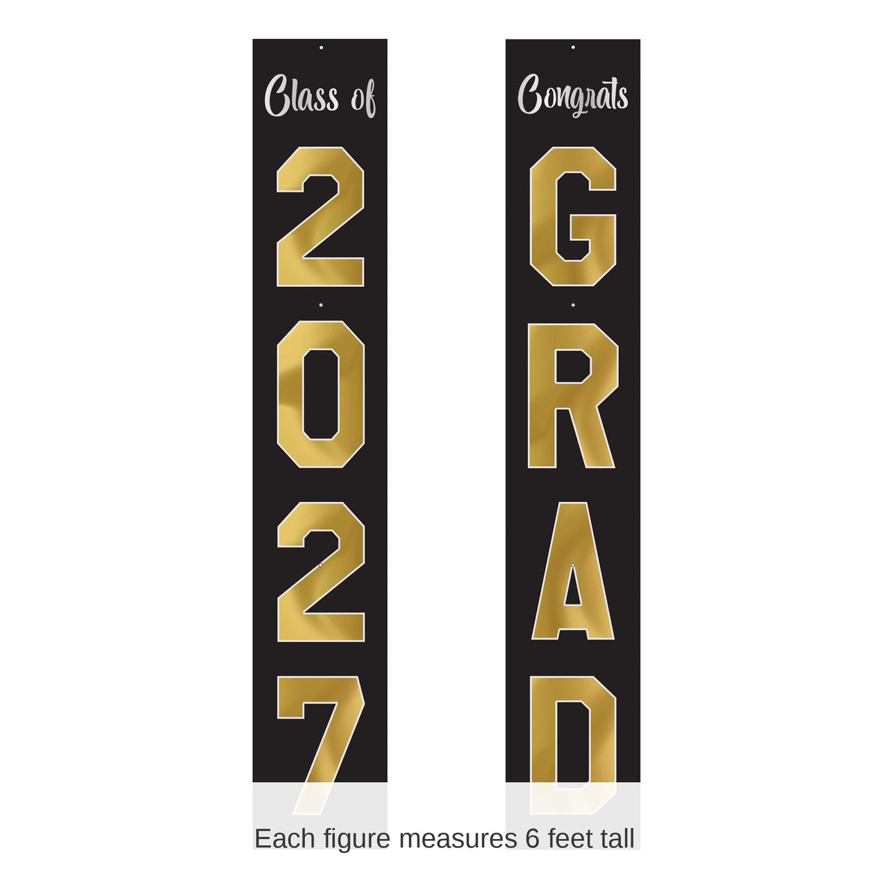 24 Pack Bulk Graduation Foil Pull-Down Cutouts 6 ft Jointed Figures