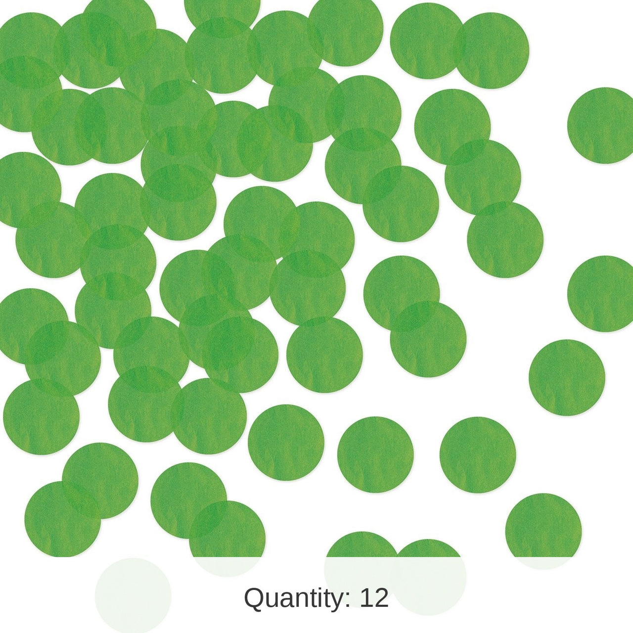 12 Pack Bulk Tissue Party Confetti - Green (8.8 Oz per Pack)