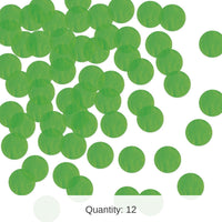 12 Pack Bulk Tissue Party Confetti - Green (8.8 Oz per Pack)