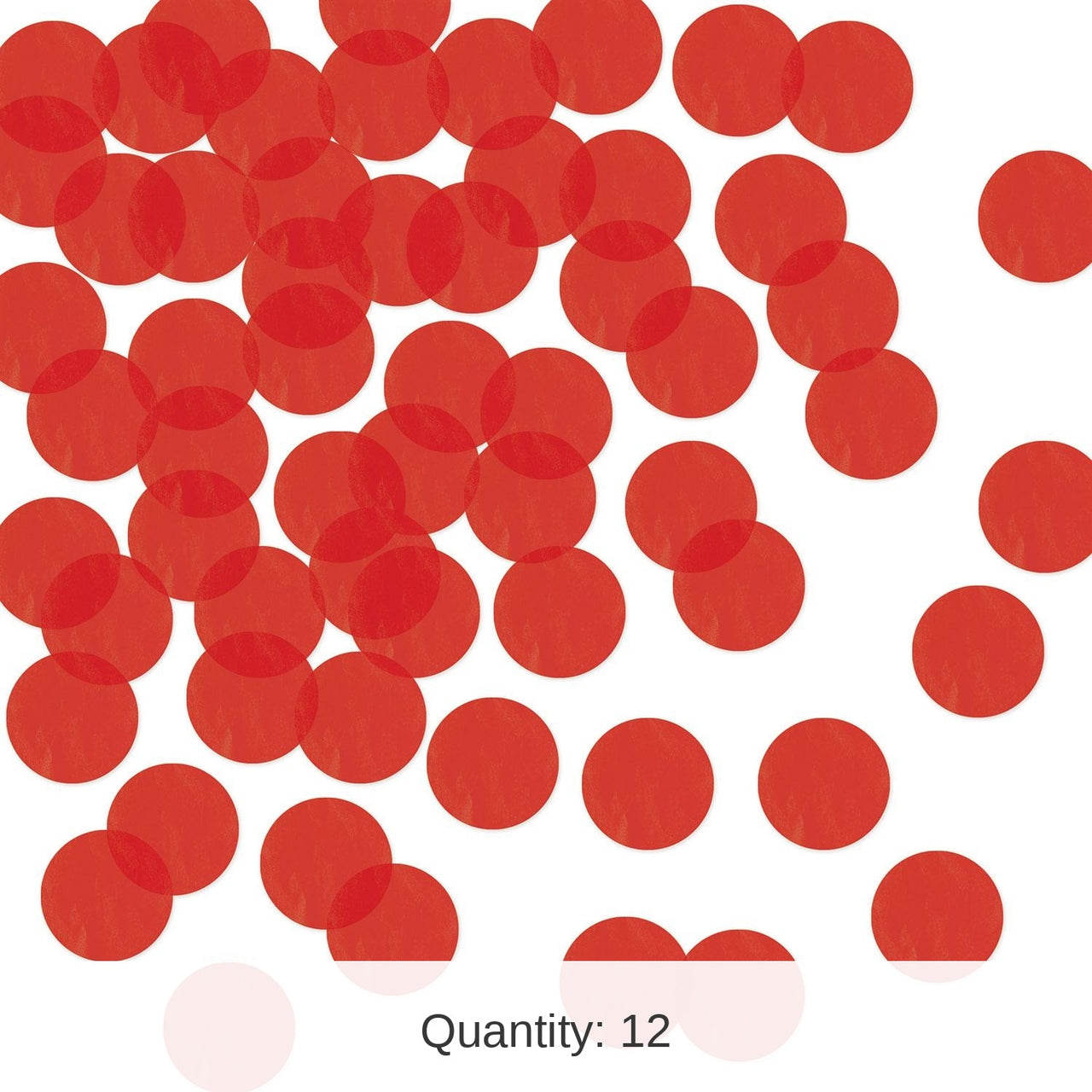 12 Pack Bulk Tissue Party Confetti - Red (8.8 Oz per Pack)