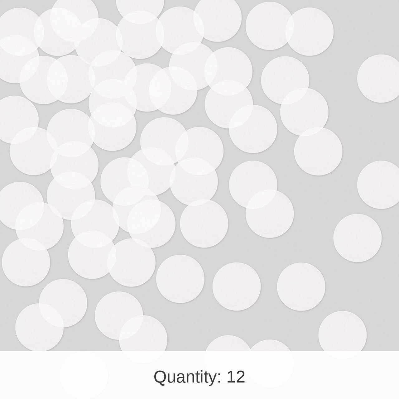12 Pack Bulk Tissue Party Confetti - White (8.8 Oz per Pack)