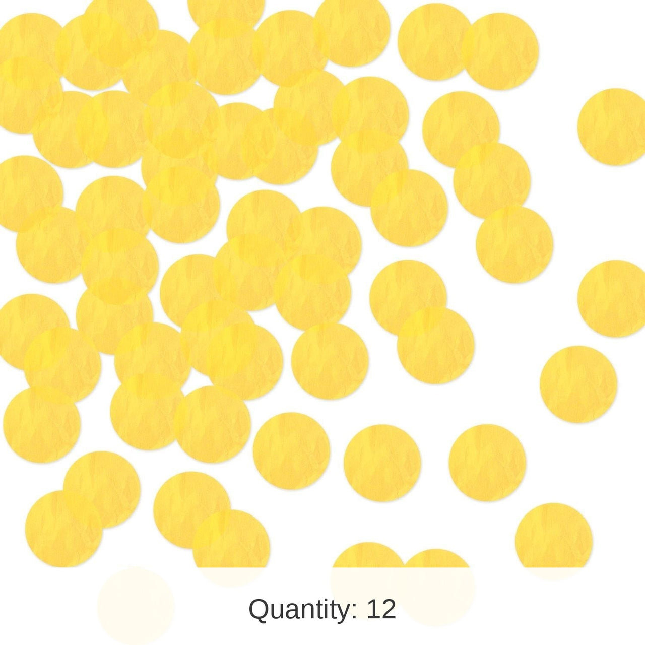 12 Pack Bulk Tissue Party Confetti - Yellow (8.8 Oz per Pack)