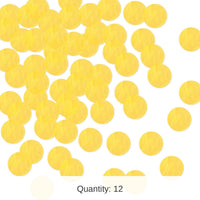 12 Pack Bulk Tissue Party Confetti - Yellow (8.8 Oz per Pack)