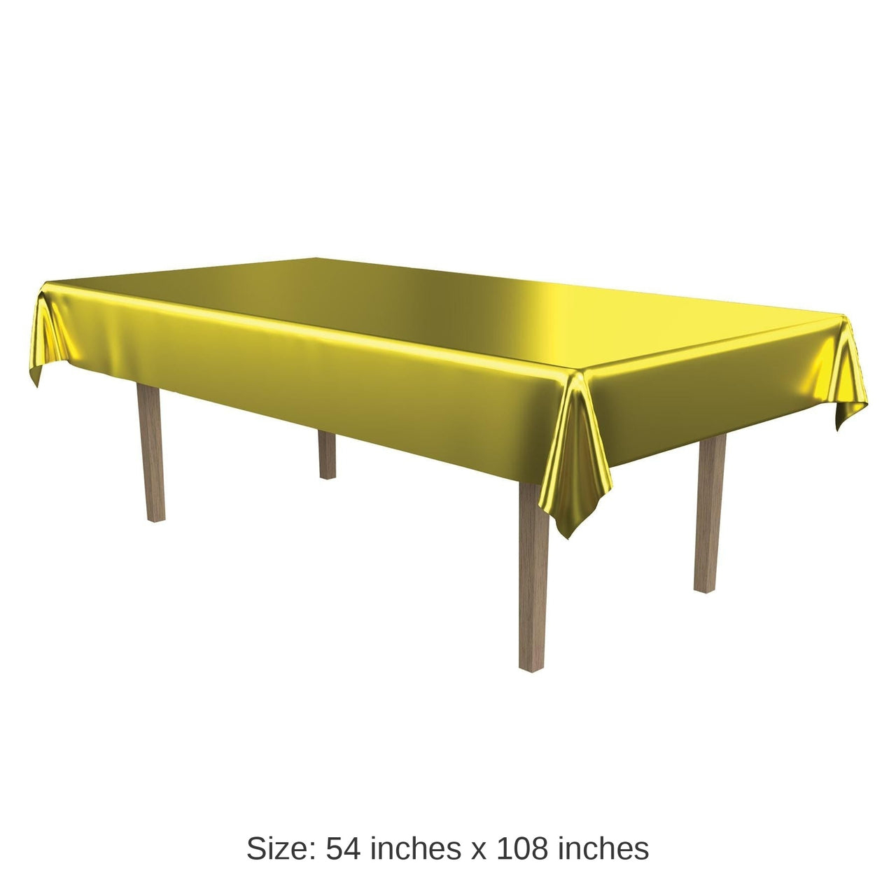 Bulk 12 Pack Bulk Gold Metallic Rectangular Party Tablecover