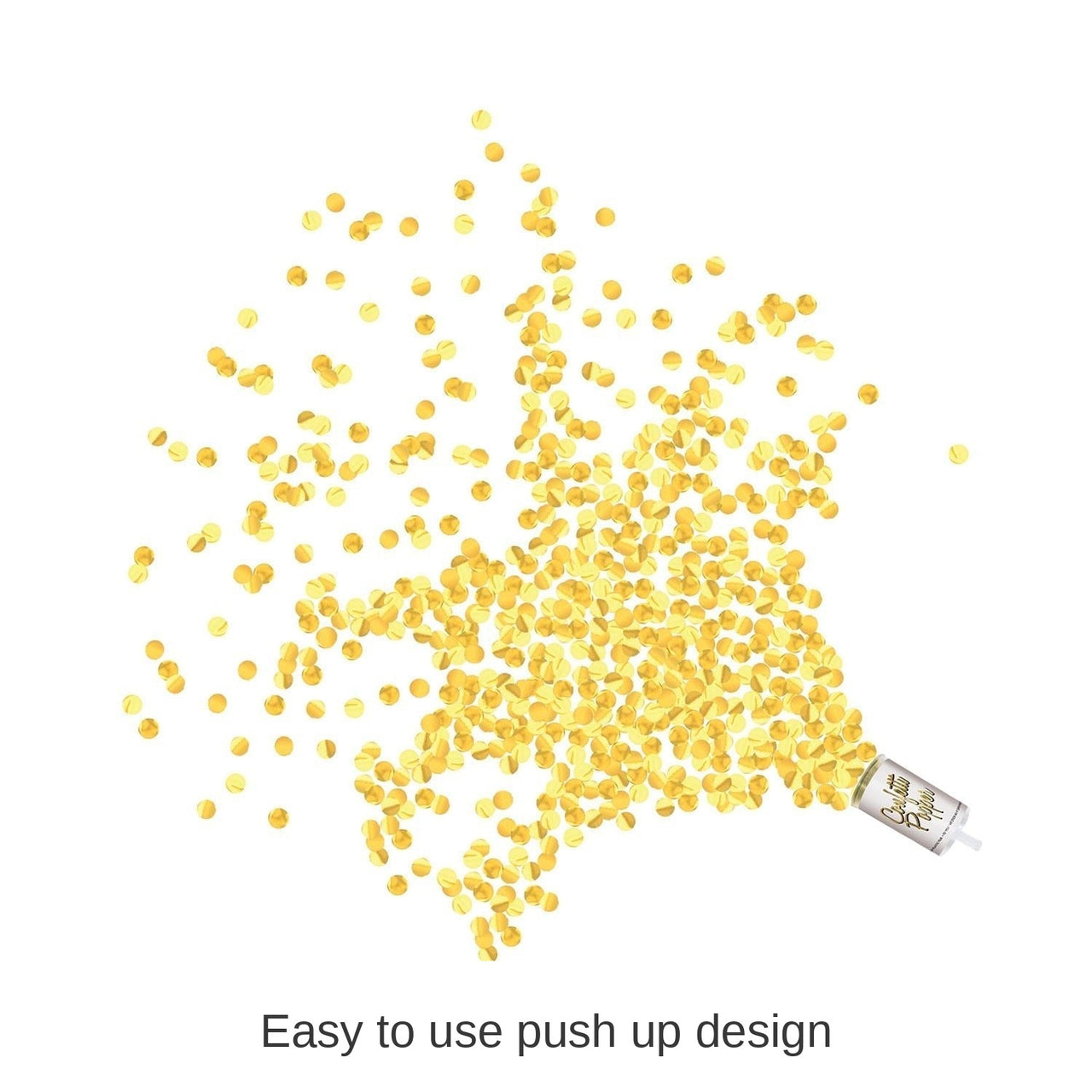 48 Pack Bulk Push Up Party Confetti Poppers - gold