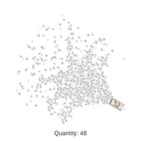48 Pack Bulk Push Up Party Confetti Poppers - silver